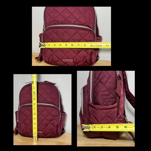 Vera Bradley Small Backpack in Performance Twill Raisin NWT - Picture 5 of 12